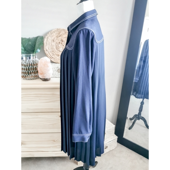 Claudie Pierlot Pleated Button Down Dress Size 40 - Picture 6 of 8